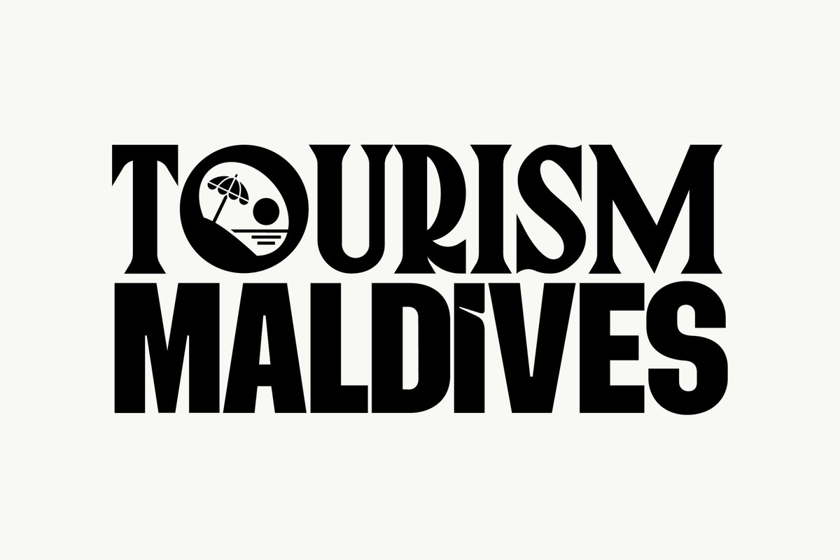 The Tourism Maldives masthead in solid black